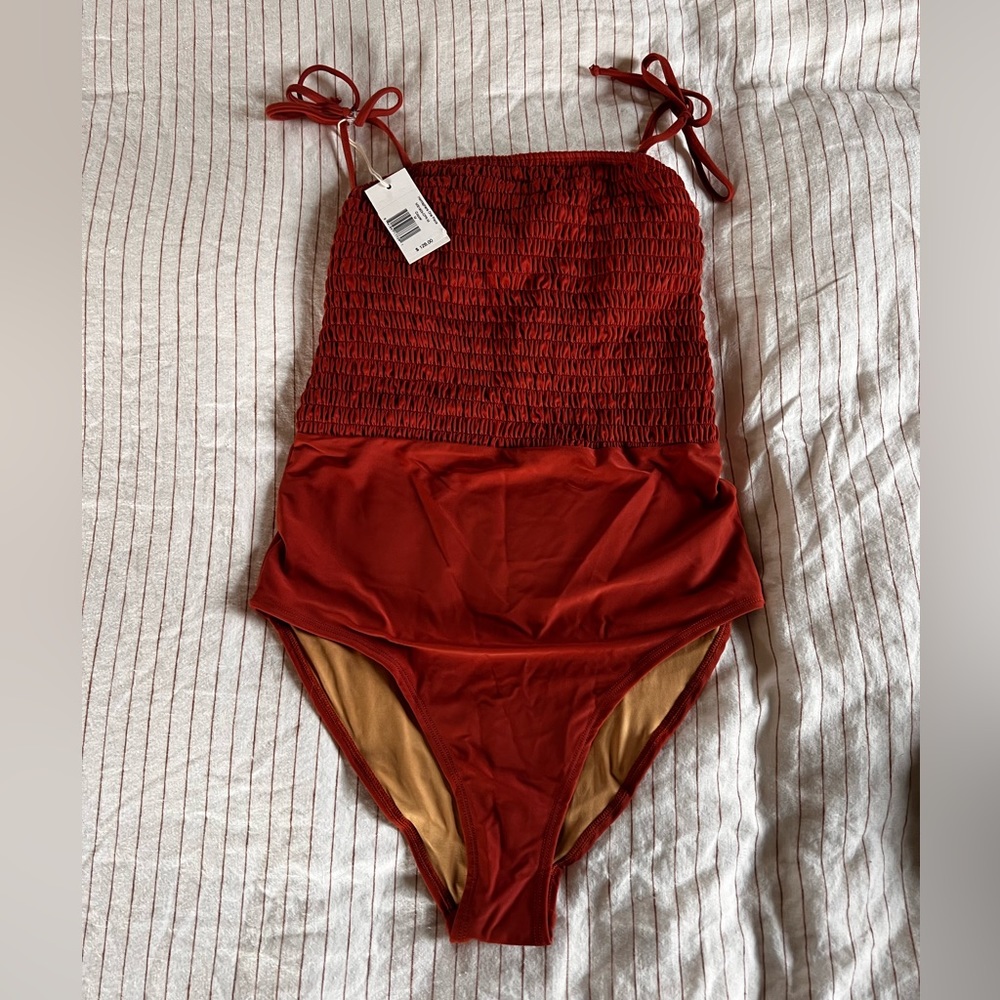 Mollusk Deep Coral One Piece Bathing Suit